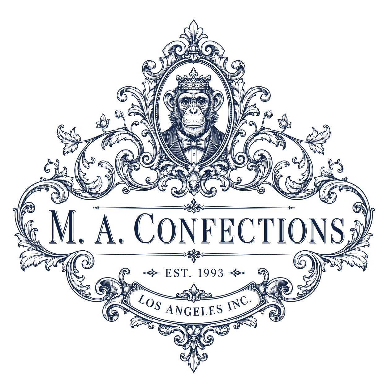 Original M.A. Confections Los Angeles illustrated heritage crest